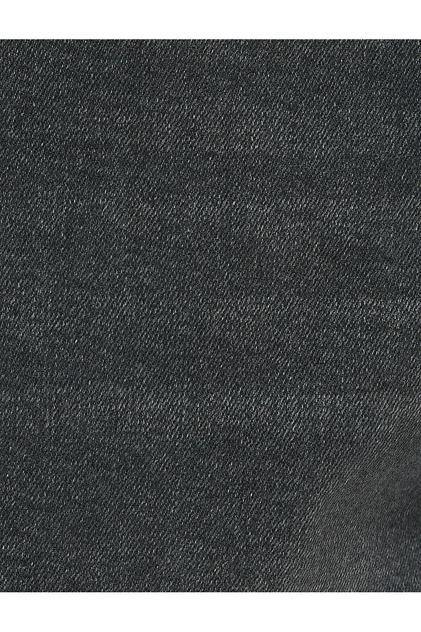 Kot Şort Slim Fit 5 Cepli Düğmeli - 6