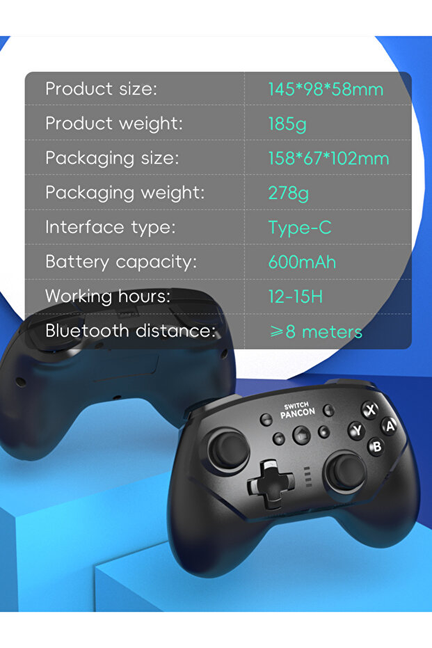 Nintendo Switch Pro Controller Turbo Oyun Kumandası için Data Frog Kablosuz Kumanda Nintendo ... - 7