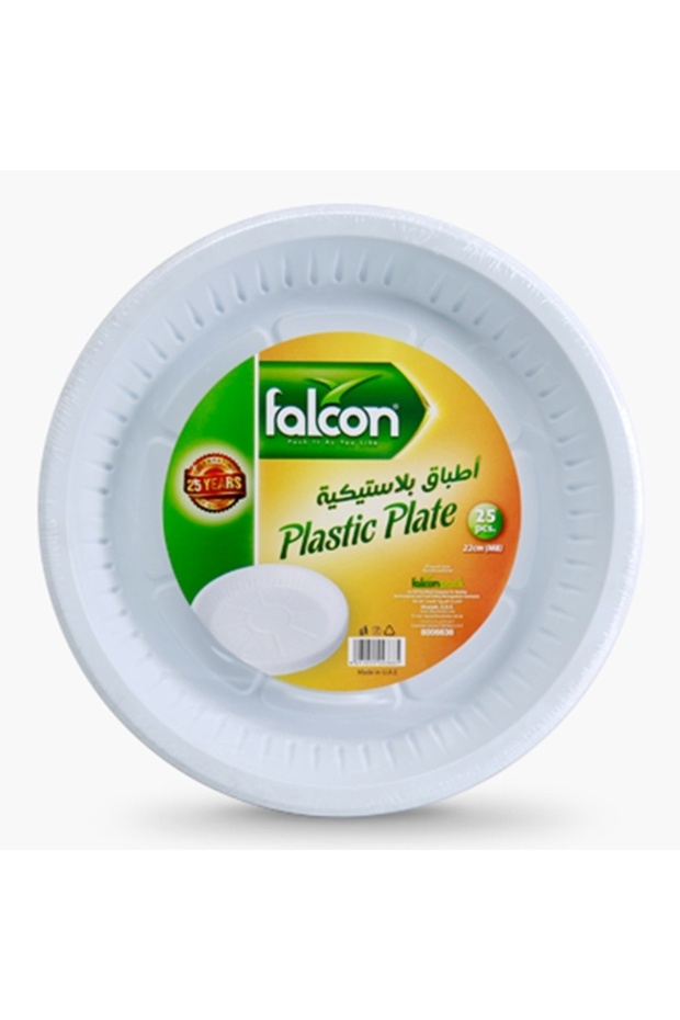 Plastic Round Plates 22cm 25 Count - 3