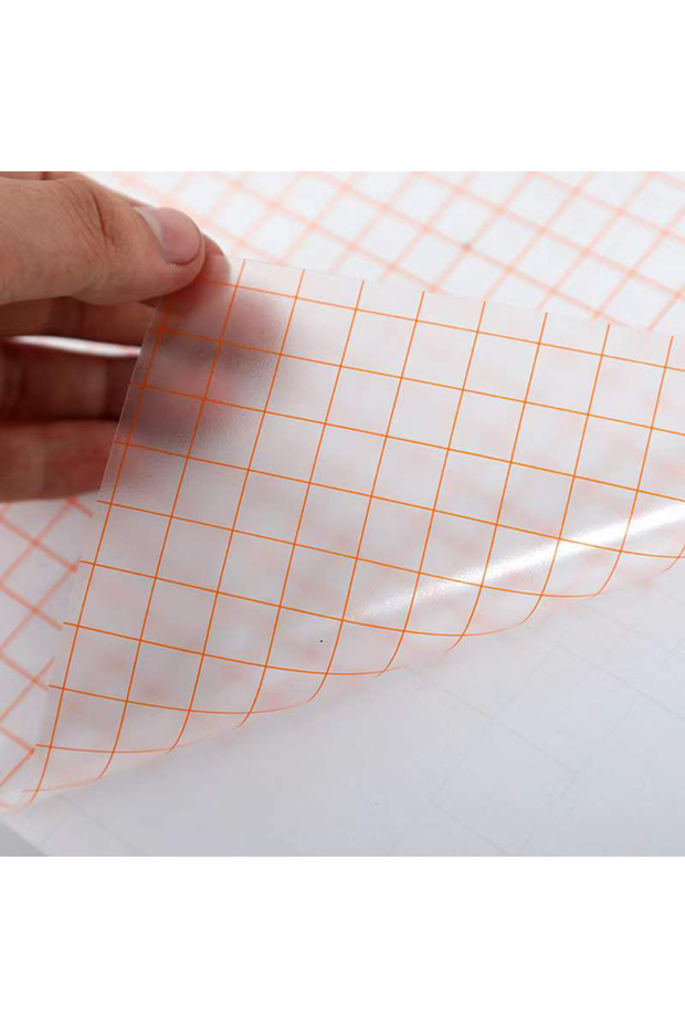30.5 سنتيمتر x 150 سنتيمتر واضح الفينيل تطبيق الشريط 2 اللون محاذاة الشبكة لسيارة جدار كرافت الفن ملصق مائي... - 8