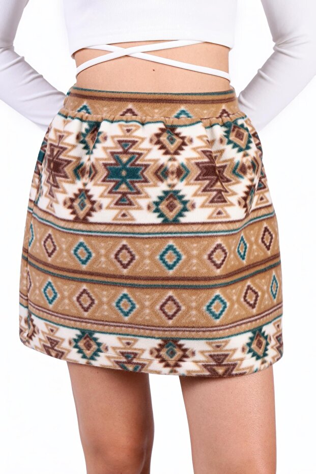 3027A تنورة المنك منقوشة - 3