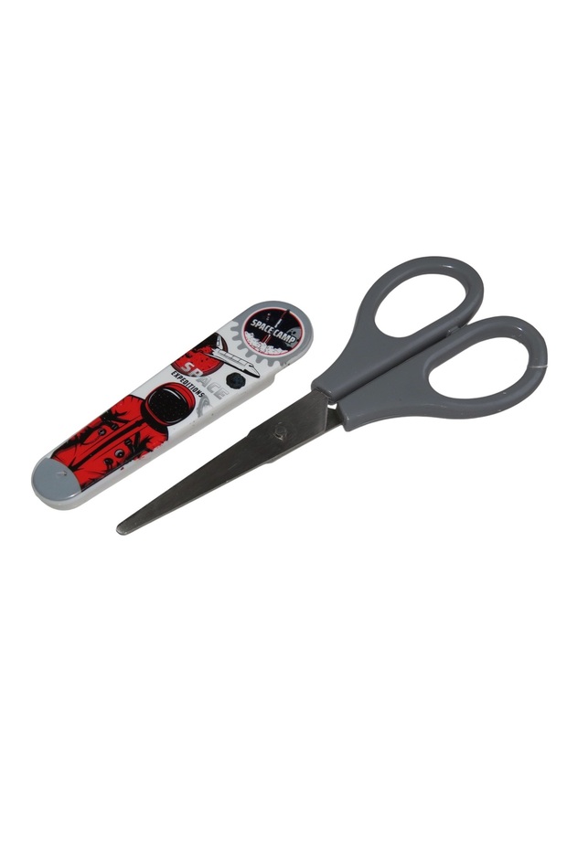 Plastic Protected Patterned Blunt Tip Students' Scissors - 4
