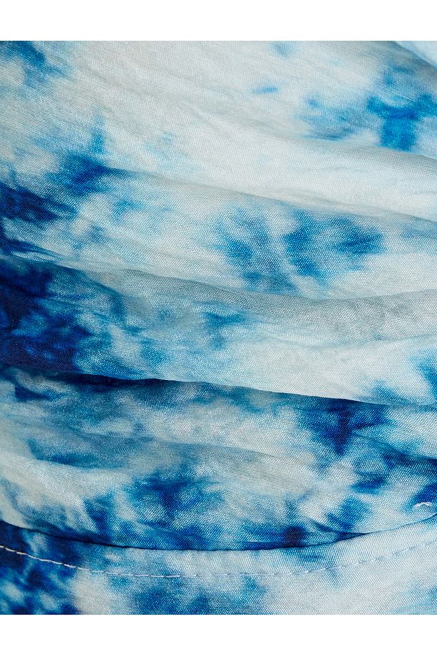 X Şahika Ercümen - Askılı Crop Büstiyer Batik Desenli Drape Detaylı - 6