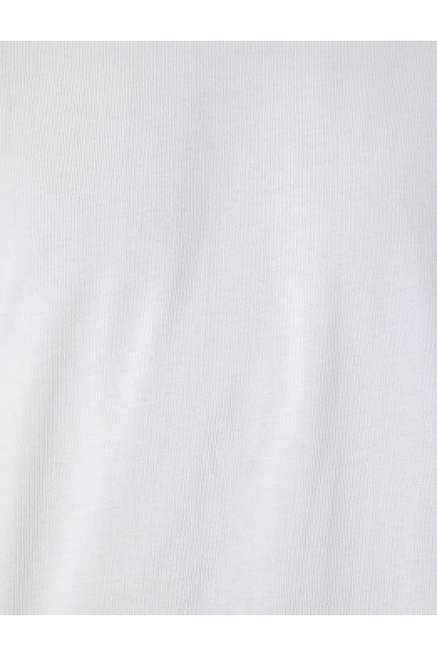 Bisiklet Yaka Kısa Kollu Pamuklu Basic Tişört - 6