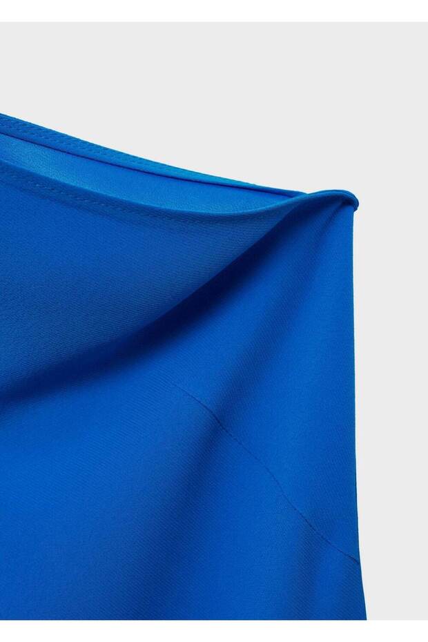 Yırtmaçlı Asimetrik Elbise - 6