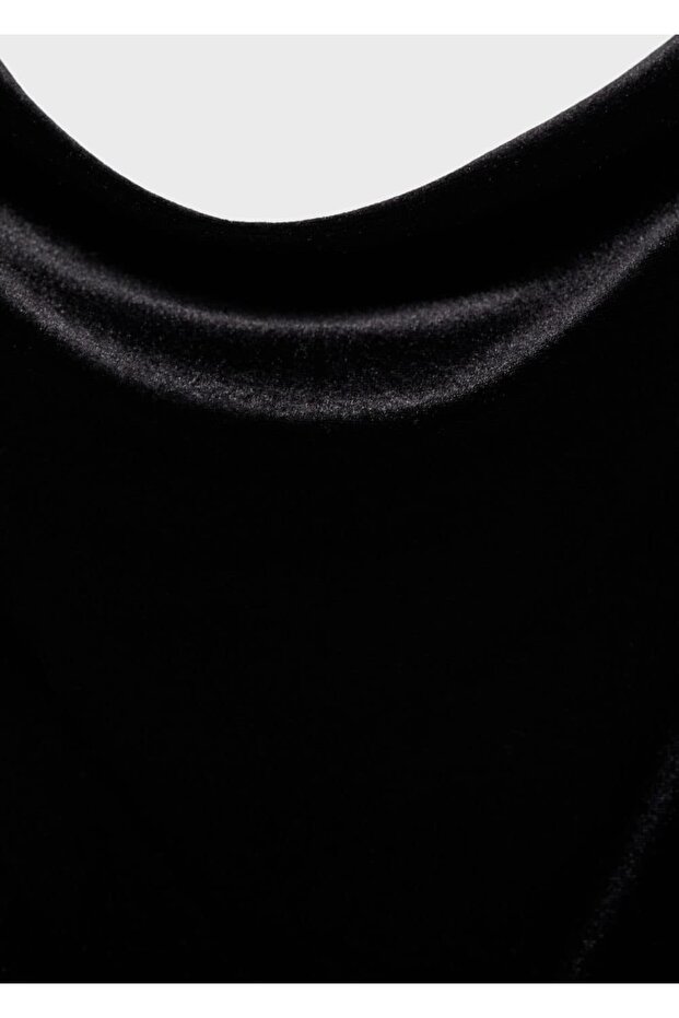 Strass Taşlı Askılı Kadife Bluz - 6