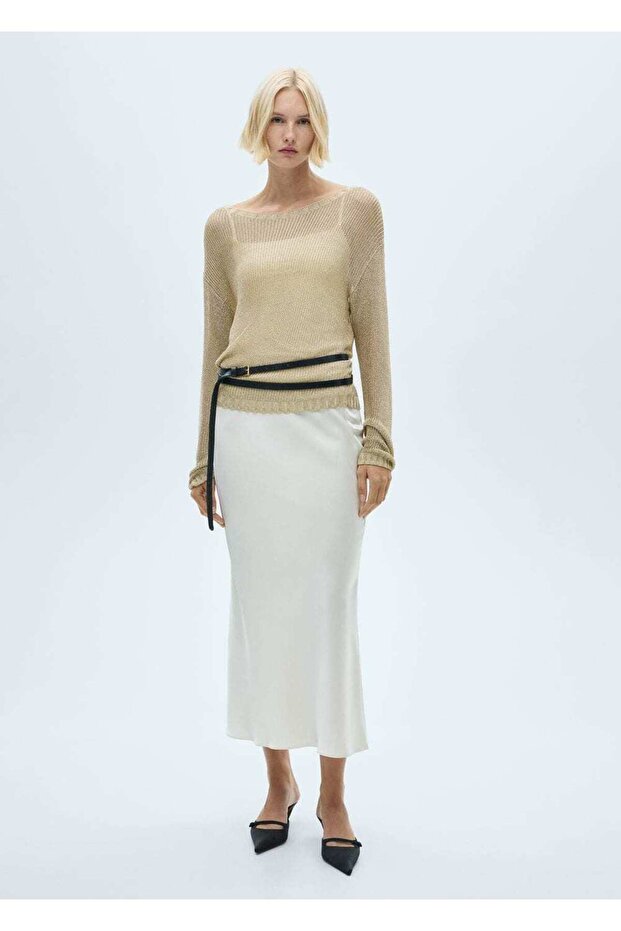 Kayık Yaka Simli Kazak - 2