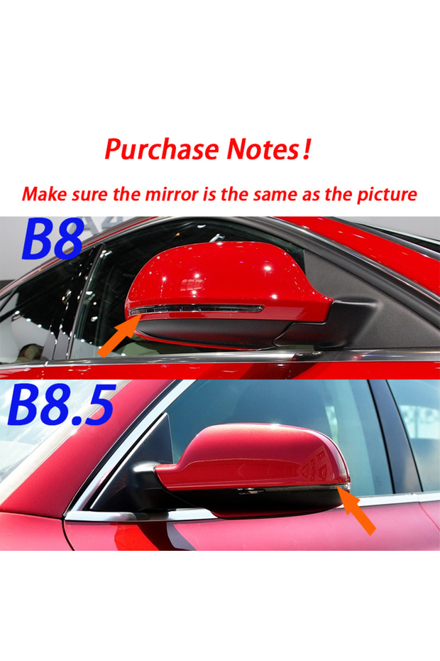 Dynamic Blinker Mirror Light LED Turn Signal Side Indicator For Audi A3 8P B8.5 A4 A5 B8 Q3 A6 C6... - 5