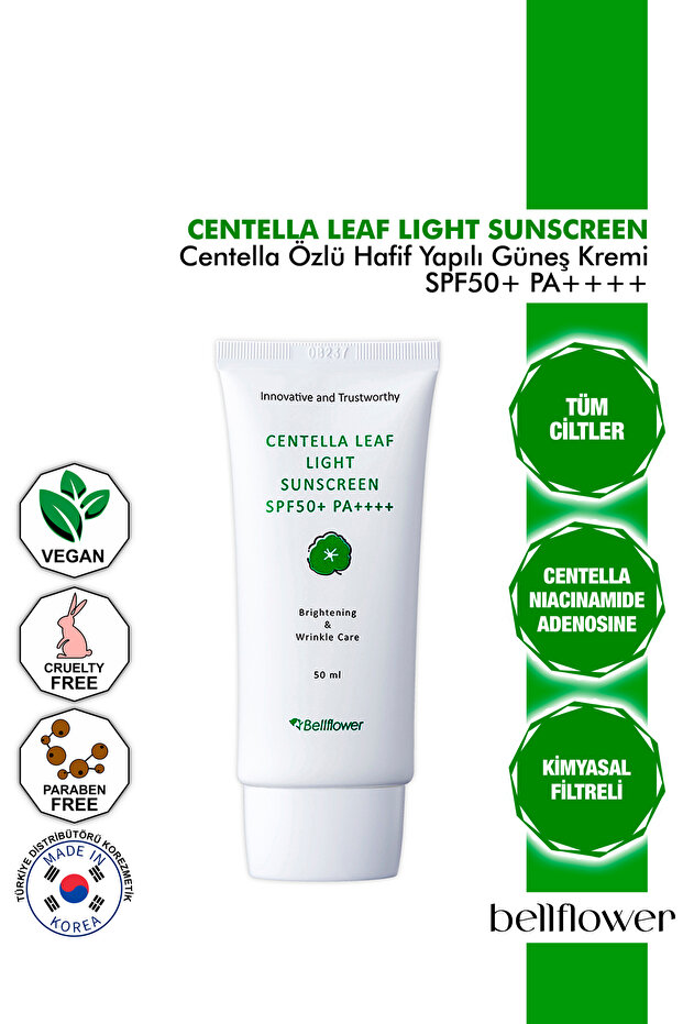 Soothing and Repairing Sunscreen with Centella Extract and Niacinamide Spf50+ Pa++++ 50ml