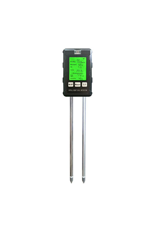 Black 6 in 1 Soil Tester Soil Fertility pH Temperature Humidity Sunlight Air Moisture Tester Soli An