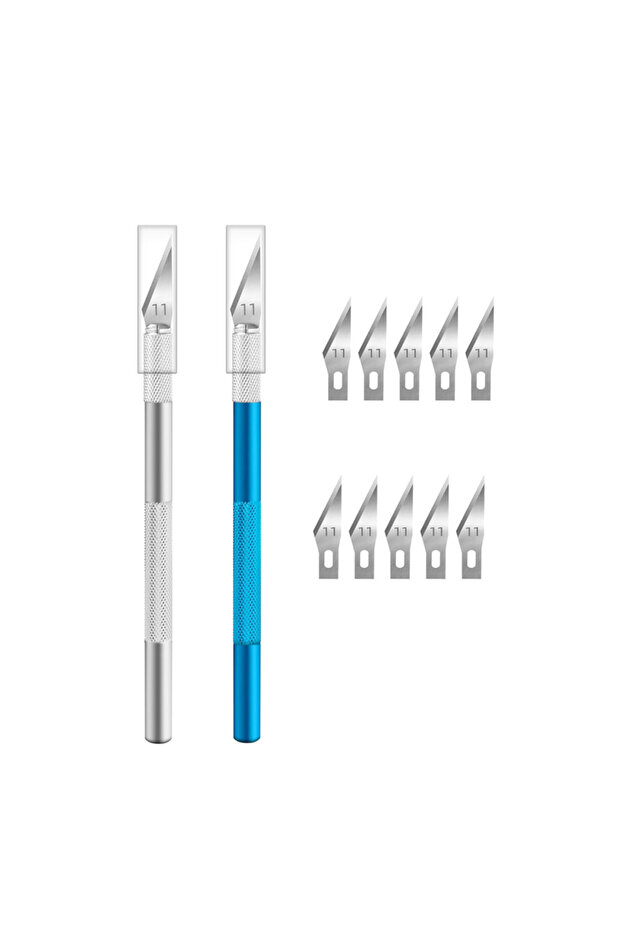 12pcs 2 Pack Carving Knife Set Vinyl Wrap Craft Hobby Knife with 10 Blades for Car Vinyl Installatio