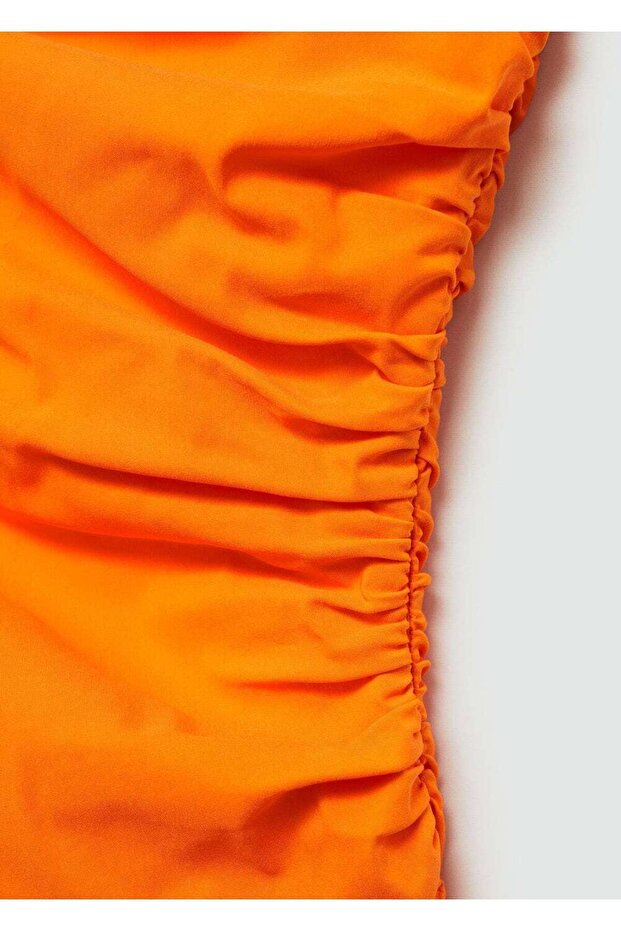 Asimetrik pilili elbise - 6