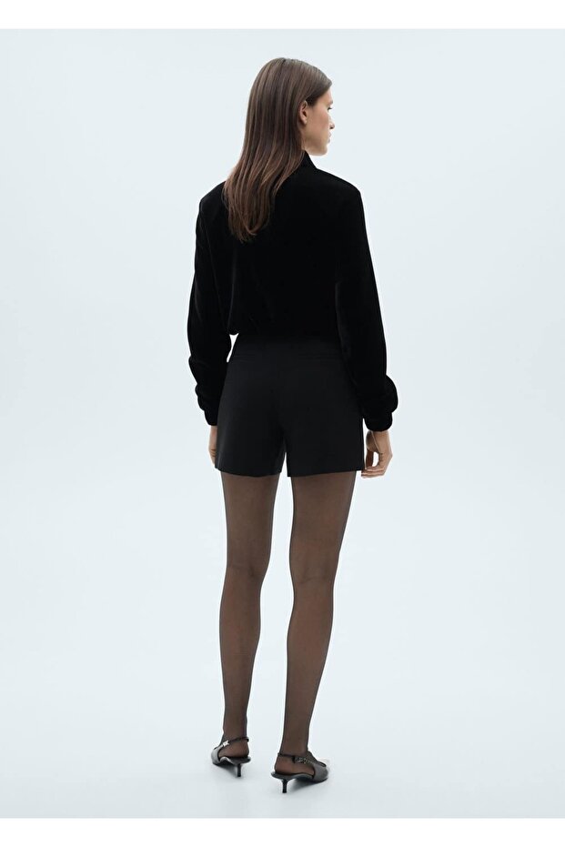 Desenli asimetrik elbise - 4