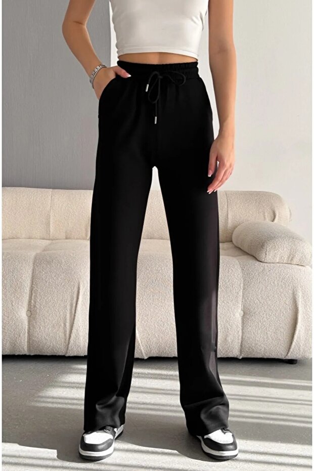 Straight Wide Leg Baggy Tracksuit Pants Women - Modal Fabric