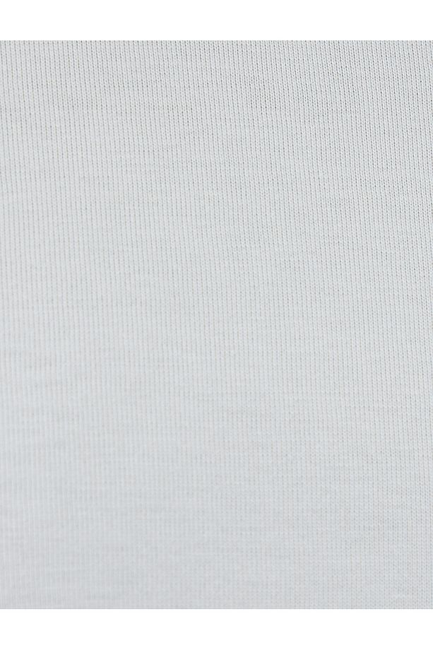 Kısa Kollu Pamuklu Bisiklet Yaka Basic Tişört - 6