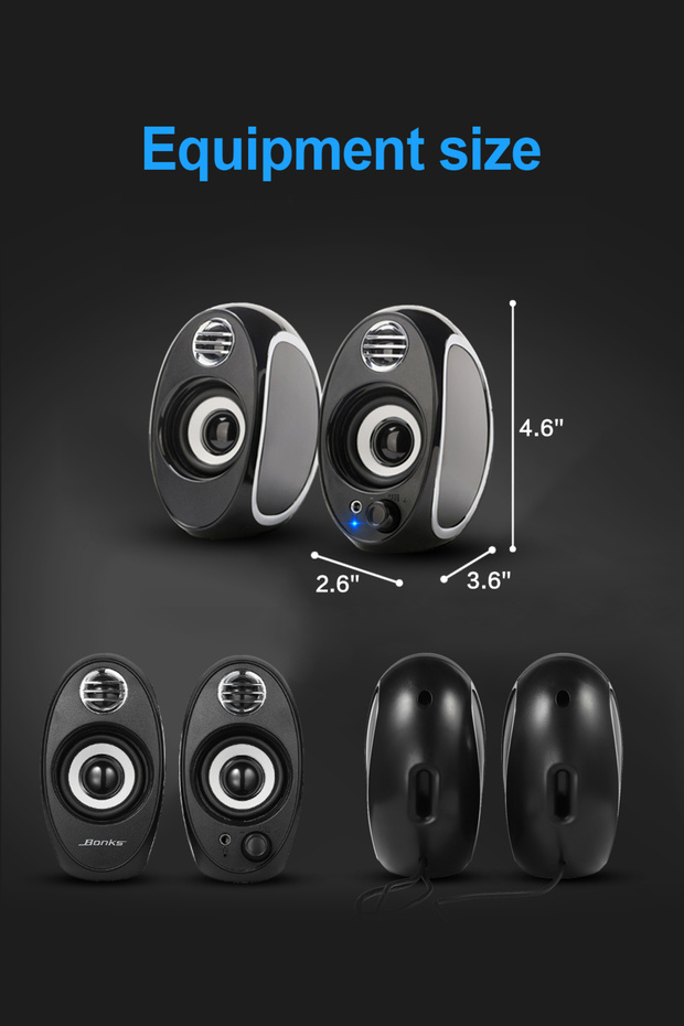 Computer Speakers for Desktop, PC Powered Speaker, USB Powered Monitor Speakers for Computer/TV/L... - 7