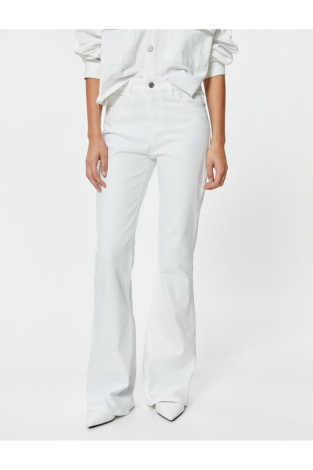 İspanyol Paça Kot Pantolon Slim Fit Standart Bel - 3
