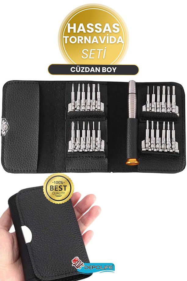 Mini Hassas Tornavida Seti Cep Telefonu notebook saat saatçi Torx Altıgen Yıldız Saatci tamir seti - 1