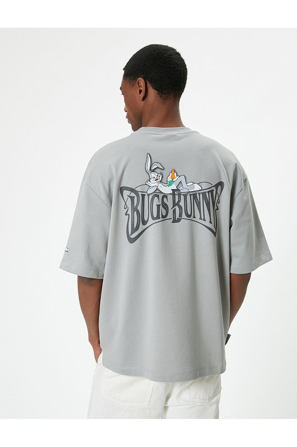 Bugs Bunny Oversize Tişört Lisanslı Arkası Baskılı - 6
