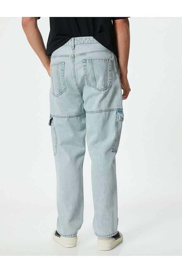 Kot Kargo Pantolon Oversize Cep Detaylı - 4