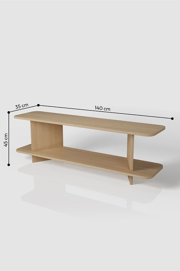 Solmera Tv Ünitesi | 140 cm - Açık Meşe Renkli - 5