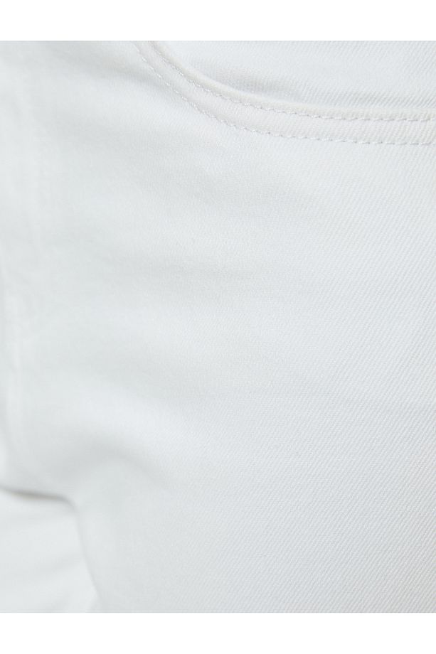 İspanyol Paça Kot Pantolon Slim Fit Standart Bel - 6