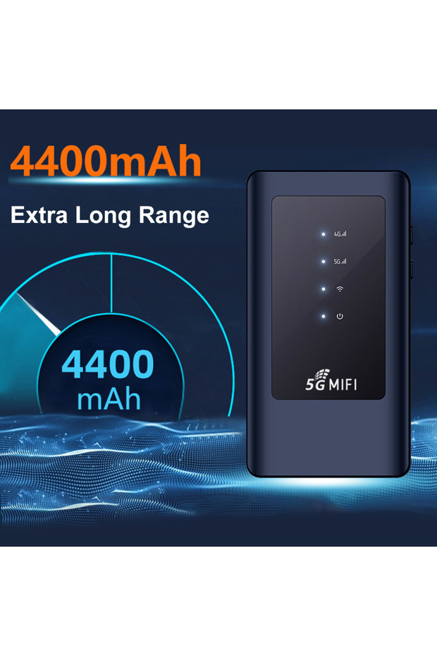 5G MiFi Mobile Modem WiFi5 Dual Band 5Ghz Hotspot with SIM Card Slot 4400mAh Portable Wireless In... - 3