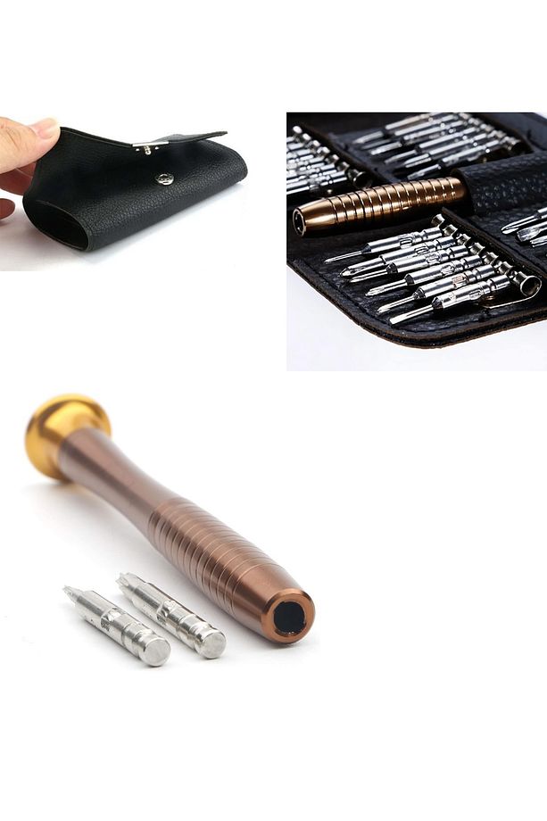 Mini Hassas Tornavida Seti Cep Telefonu notebook saat saatçi Torx Altıgen Yıldız Saatci tamir seti - 5