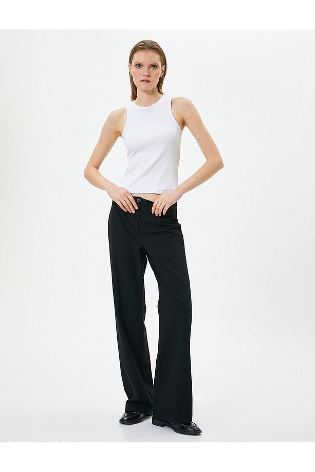 Halter Yaka Atlet Fitilli Basic Pamuklu - 2