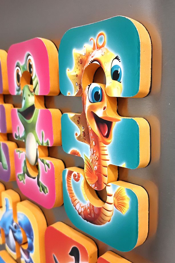 Deniz Hayvanları Mıknatıslı Yapboz 8 Adet 2-3 Parçalı Magnet Puzzle 2 Yaş - 6