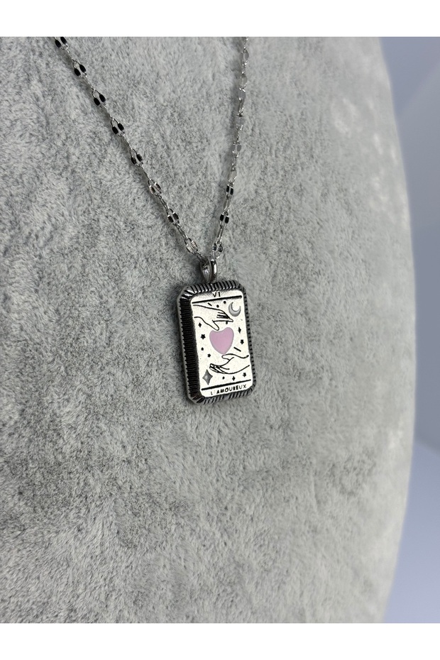 Pembe Tarot Aşk Kolyesi