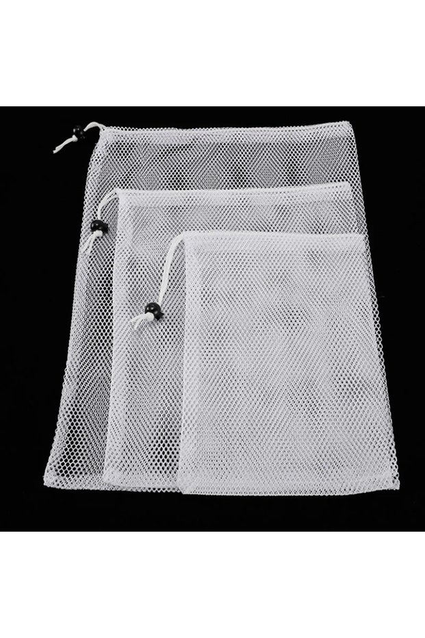 20x30cm White 10Pcs Filter Net Bag Mesh Bag Acquarium Pond For Bio Ball Carbon Media Ammonia Aquariu