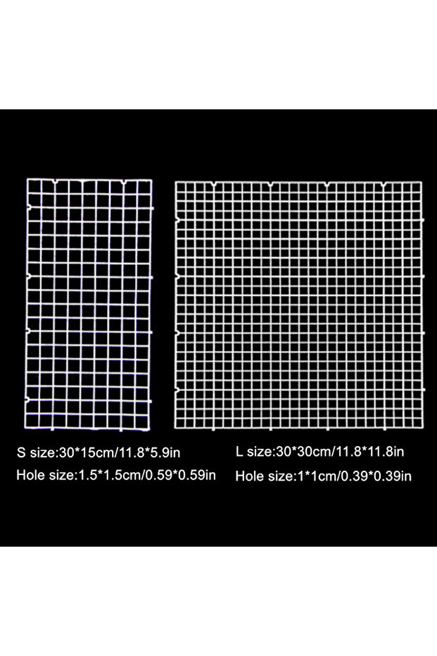 Fish tank bottom filter grate plastic bottom filter plate mesh partition black white grille plat... - 2