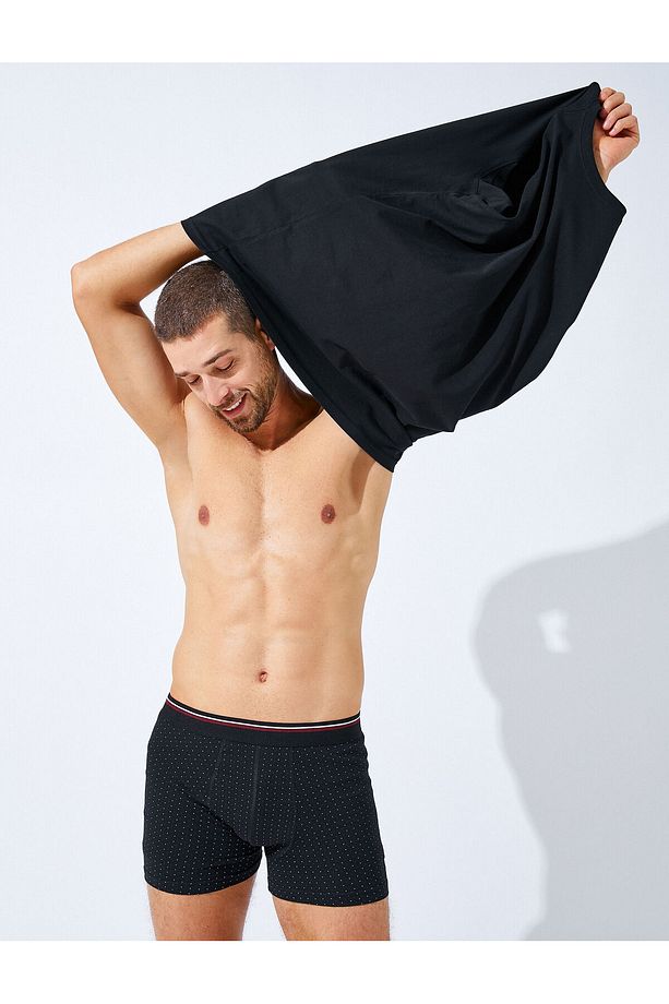 Pamuklu 3'lü Paket Basic Boxer - 1