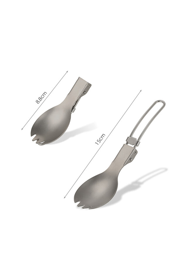 Spork Lixada Titanium Folding Fork Ultralight Outdoor Portable Dinner Fruit Fork Flatware Tableware