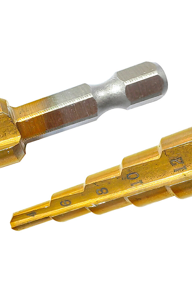 Hexagonal handle titanium plated ladder drill tower drill bit set 3-12/4-12/4-20mm small three pi... - 7