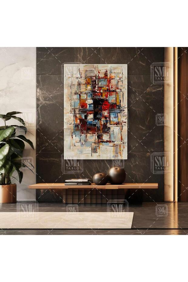 Kunstneriske Farger Soyut Sürreal Sanatsal Dikey Kanvas Tablo - 1