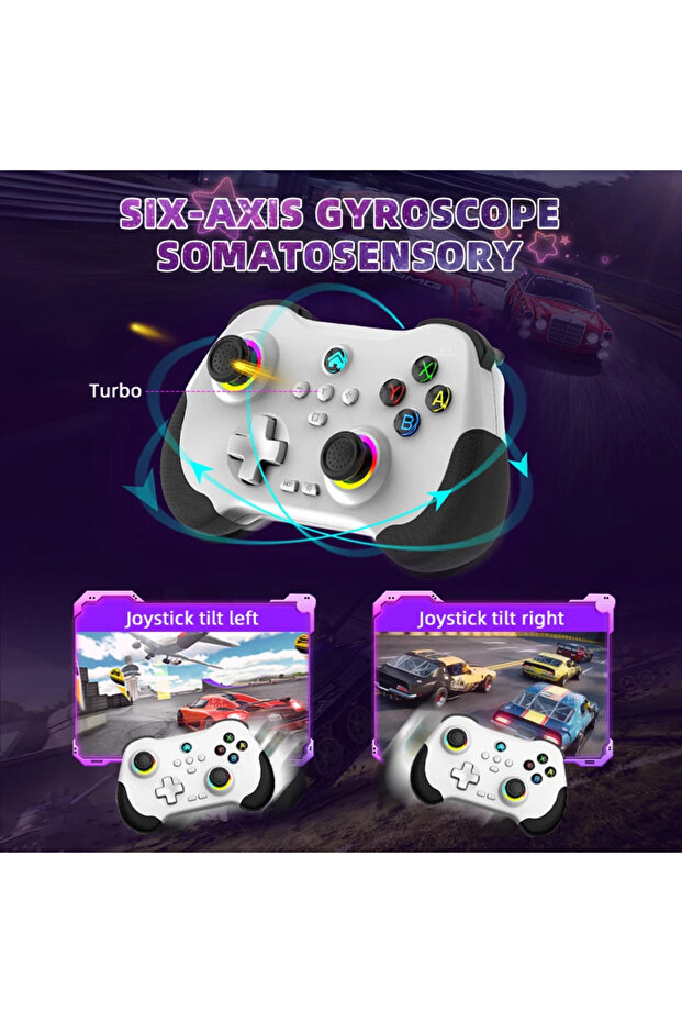 Z01 Wireless Game Controller Bluetooth 6-Axis Motion Sensor Support Turbo Programmable Hall Joyst... - 7