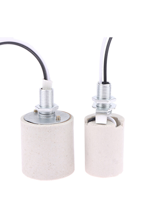 E14/E27 Ceramic Screw Lamp Holder LED Light Heat Resistant Adapter Home Use Round Socket For Bulb... - 5