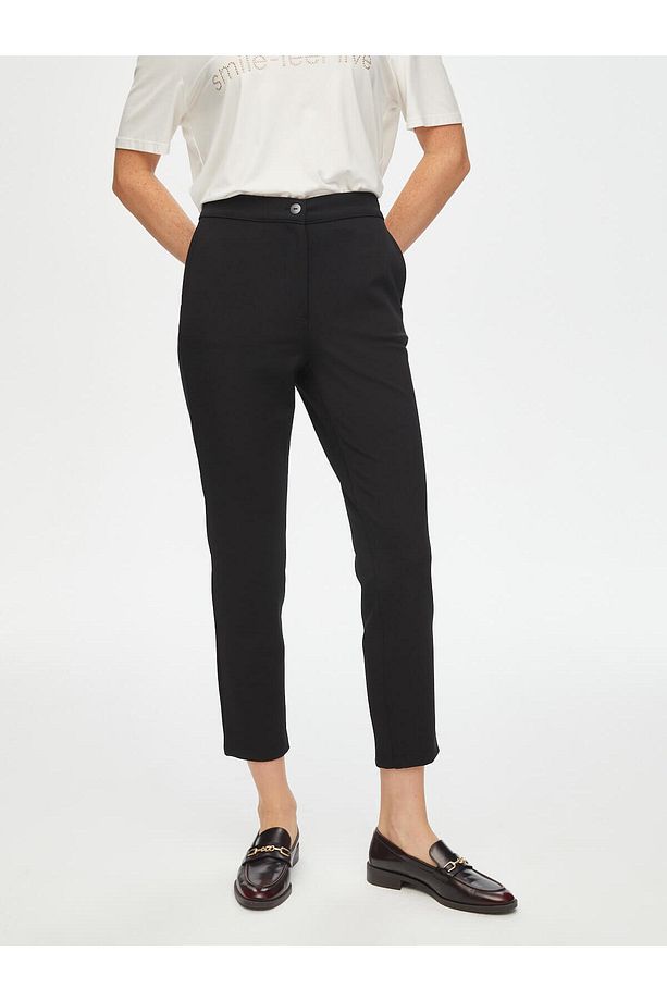 Önü Dikişli Slım Fit Diagonal Doku Örme Pantolon 69485 - 5