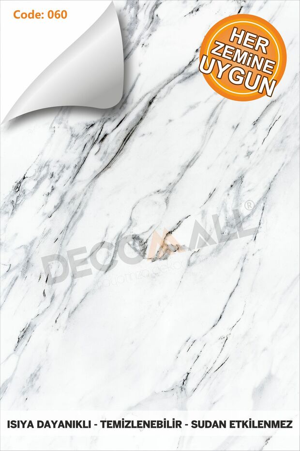 Code 60 Waterproof Kitchen Bathroom Floor Marble Furniture Tiles Adhesive Foil Finish