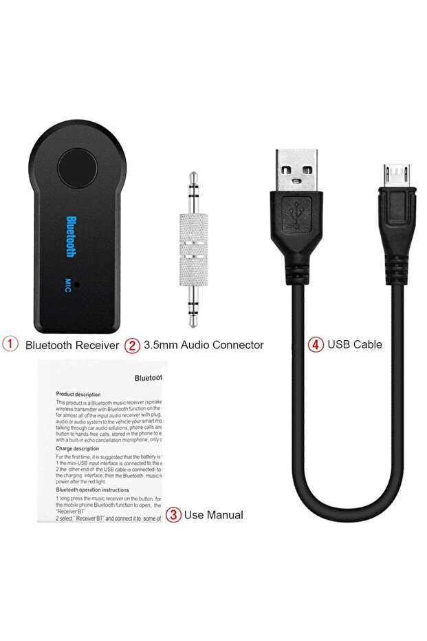 2 in 1 Wireless Bluetooth 5.0 Receiver Transmitter Adapter 3.5mm Jack For Car Music Audio Aux A2d... - 6