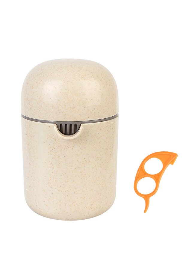 Beige Kitchen Accessories Hand Rotation Press Juicer Fruit Squeezer Machine Tool Portable Lemon Juic
