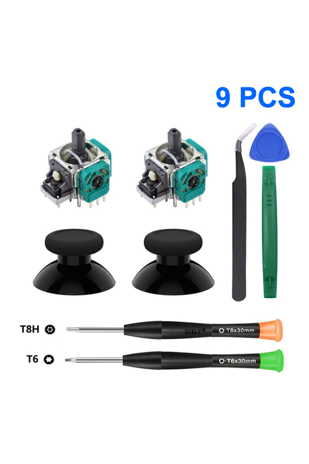 طقم استبدال عصا التحكم 9 في 1 لوحدة تحكم Xbox Series X/S Xbox One مع مفك براغي T6/T8 - 1