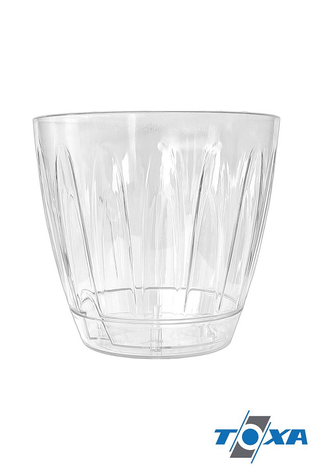 1.5 litre Papatya Orkide Saksısı Tabaklı Şeffaf Plastik Saksı Ø14,3 x 13,3 cm - 4
