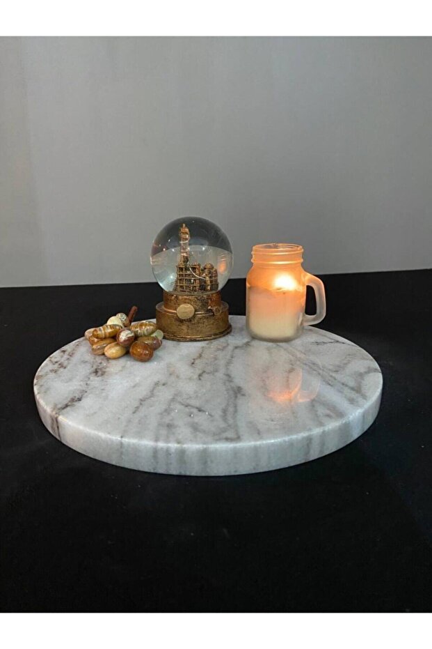 Doğal Mermer Servis Tabağı - 1