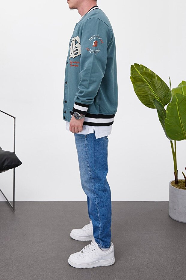 B Yeşil Kolej Ceket - 3