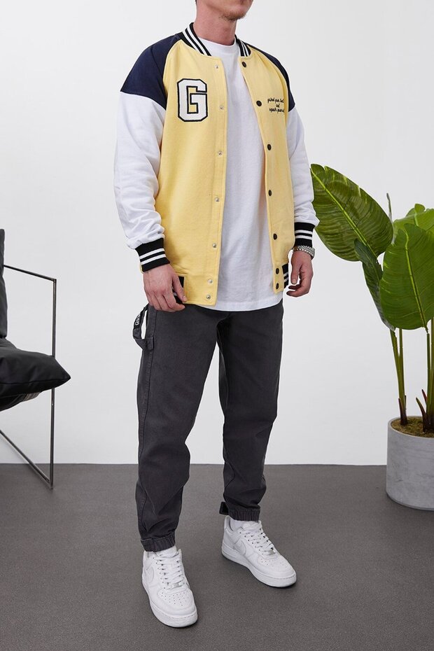 سترة رجالية G Yellow College Loose Fit