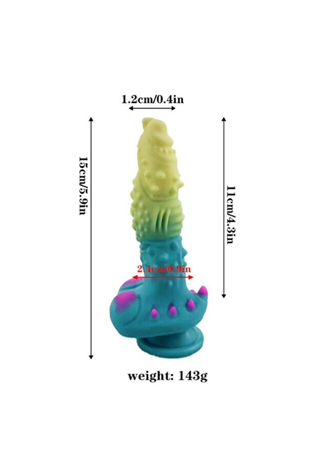 Yeşil Mavi Canavar Dildo Model 2 - 2