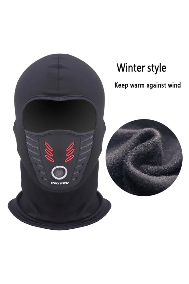 Winter Winter Warm Fleece Motorcycle Face Mask Anti-dust Waterproof Windproof Full Face Cover Hat Ba